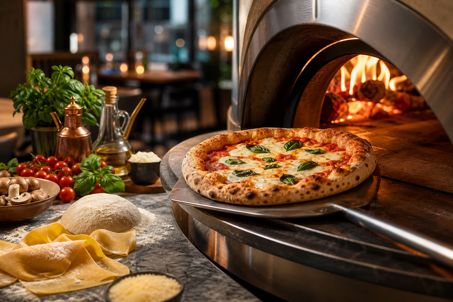 Pizza artesanal e massas italianas
